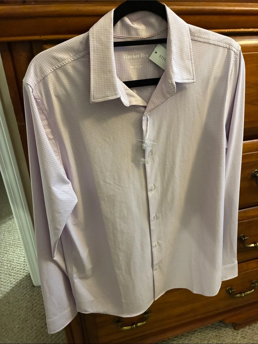 Hawker Rye Men's Light Lavender Dress Shirt - Tailored Button-Down - Picture 4 of 6